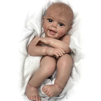 24 İnç Boyalı Saç Bebe Bebek Kitleri El Yapımı Yumuşak Vinil Yeniden Doğmuş Bebek Yeniden Doğmuş Bebek Kız Bitmemiş Demonte Bebek