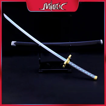 25cm Slayer İblis Katana Tokitou Muichirou Nichirin Bıçak Metal Süsler Japon Samuray Ortaçağ Kılıç Anime Çevre Birimleri Oyuncaklar