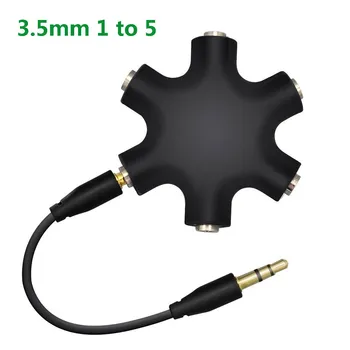 3.5 mm Kulaklık ses dağıtıcı kablosu 1 Erkek 1 2 3 4 5 Dişi Kablo 5 Yollu Bağlantı Noktası Aux Müzik Ses Çıkış Kabloları Stereo Kulaklık Uzatma