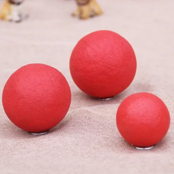 3 Boyutu Ürünleri için Pet Yavru Köpek Kırmızı Katı Doğal Kauçuk Elastik evcil hayvan topu Oyuncaklar, Bite Dayanıklı Köpek Oyuncak Squeakers Eğitim Oyuncaklar
