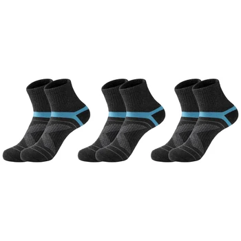 3 Çift Pamuk Çorap erkek spor çorapları Absorbe Ter, Nefes, Rahat, Çok Yönlü Orta Kollu Ücretsiz Kargo