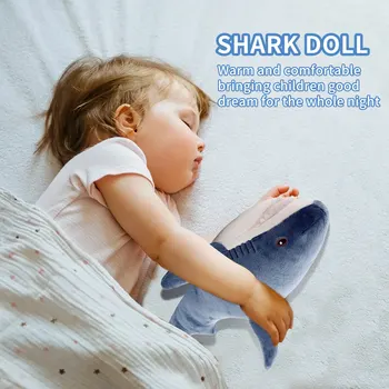 30 cm Mavi Köpekbalığı Dolması Peluş Bebek Yumuşak Sevimli Karikatür Hayvan okuma yastığı Yastık Okyanus Dekorasyon Oyuncak Çocuk Doğum Günü Hediyeleri