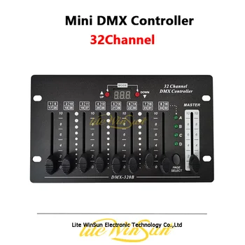 32 Kanal DMX Denetleyici DJ Disko DMX Konsolu Mini Masa Basit 512DMX Denetleyici