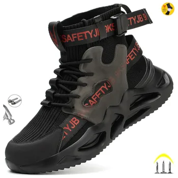 36-50 iş çizmeleri Yıkılmaz Güvenlik ayakkabıları Erkekler Çelik Burunlu Ayakkabı Delinmez Sneakers Erkek Ayakkabı Ayakkabı Yetişkin iş ayakkabısı