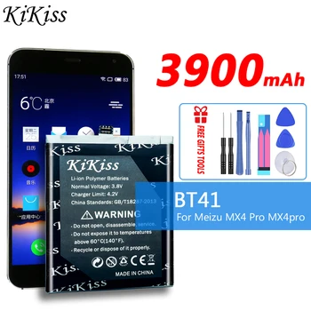 3900mAh Yüksek Kapasiteli Pil İçin Meizu Mei zu Meizy MX4 Pro Cep Telefonu Pil BT41 BT-41 BT 41 + Ücretsiz Araçlar