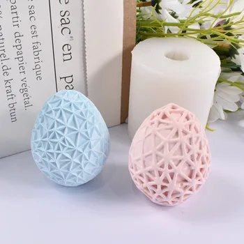 3D Yumurta Mum silikon kalıp DIY Aromaterapi Alçı El Yapımı Sabun Oval Yumurta Kalıp Süs Ev Dekorasyon Paskalya Hediye