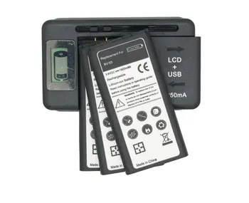 3x1800 mAh BV-5S / BV5S / BV 5 S Yedek Pil + LCD Şarj Nokia X2DS X2 1013 X + X Artı Batterie Bateria Batterij