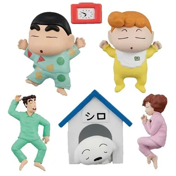 5 Adet Mum Boya Shin-chan Figürü Anime Figürleri Aksiyon Modeli Koleksiyonu Karikatür oyuncaklar arkadaş İçin hediye