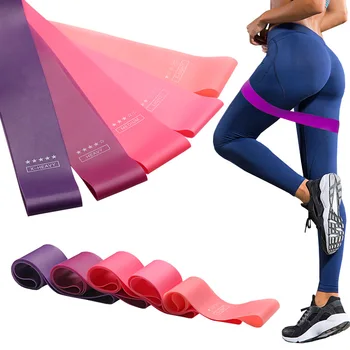 5 ADET Spor Elastik Bant Egzersiz Ekipmanları Antreman Spor Kemer gergi bandı Yoga Direnç Bandı Squat germe bandı
