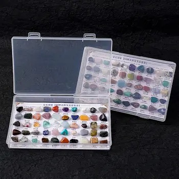 50 ADET 1 Kutu Doğal Taşlar Ve Jades Koleksiyonu Kristal Taşlar Mineral Kaya Örneği Reiki Şifa DIY Taş Toplamak Ev dekor