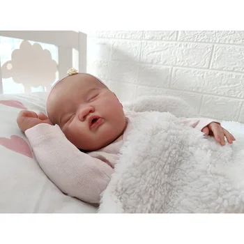 50CM Reborn Kız Ashia Uyku Bebek El Yüksek Kaliteli Genesis El Boyalı Bebek Görünür Damarlar ile Koleksiyon Sanat Hediye