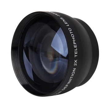 52mm 2X Büyütme Telefoto nikon için lens AF-S 18-55mm 55-200mm Lens Kamera