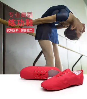 6 Renkli Kızlar Caz Ayakkabı Tuval Spor Bale dans ayakkabıları Rahat Nefes Çocuk Yetişkin Düşük Dans Ayakkabıları Terlik