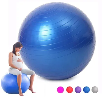 65cm spor Yoga denge topları spor salonu Fitball egzersiz egzersiz Fitness Pilatus topu şişirme ile
