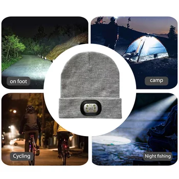 6LED USB Araba Tamir Şapka Lambası Nefes 110LM 300mAh kamp şapka ışık sıcak parlayan Kapaklar 3 vitesli Yılbaşı Hediyeleri Gece Sporları için
