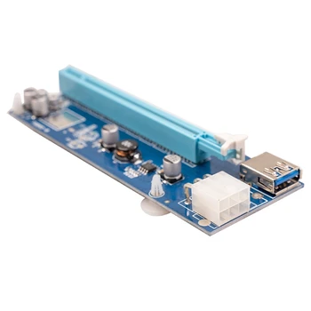 6pin Powered PCI-E PCI Express Yükseltici-1X ila 16X PCIE USB 3.0 Adaptör Kartı - USB Uzatma Kablosu-GPU Grafik Kartı Kripto