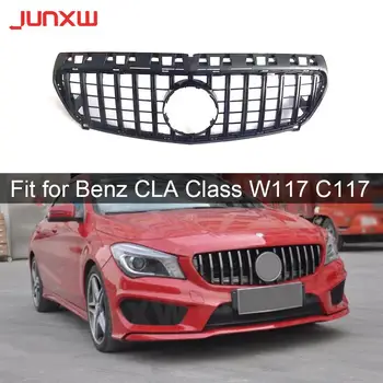 ABS 3 Stilleri ön ızgara kapağı Mercedes Benz CLA Sınıfı İçin W117 C117 CLA200 220 CLA260 2013-2018 Tampon Yarış Izgara Örgü Çerçeve
