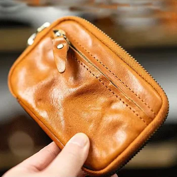 AETOO Yeni deri erkek commuting niş taşınabilir depolama el çantası yürüyüş çantası kart yer çanta küçük çanta