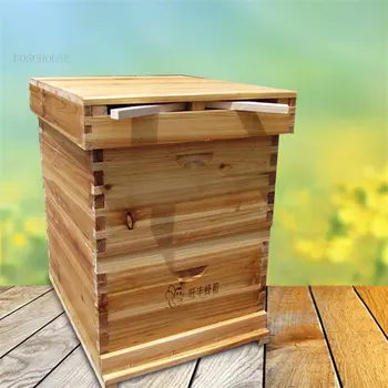 Ahşap Arı Kovanı On Çerçeve Çift Katmanlı Arı Kutusu Arıcılık Aracı Çin Köknar Arı Kovanları Arıcılık Ekipmanları Arıcılık Malzemeleri