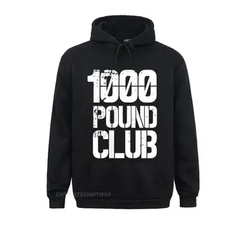 Aile erkek 1000 Pound Kulübü Üyesi Küçük Logo Powerlifter Hoodie Rahat Hoodies Severler Günü Davlumbaz Uzun Kollu