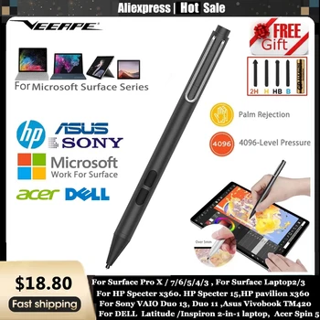 Aktif iğneli kalem Microsoft Surface Pro İçin 7/6/5 Yüzey Kitap 3 Dizüstü Bilgisayar Stüdyosu HP ENVY X360 ASUS Vivobook DELL Inspiron