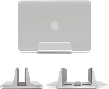 Alüminyum Dikey dizüstü Standı Kalınlığı Ayarlanabilir Masaüstü Dizüstü Bilgisayarlar Tutucu Inşa Yerden tasarruf sağlayan MacBook Pro / Hava