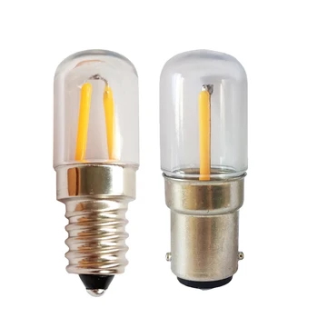 Ampul Led Filament ışık E14 B15 110V 220V 12V 24 v Mini buzdolabı ampul 1.5 W Mum spot B15D 12 24 Volt Dikiş Lambası