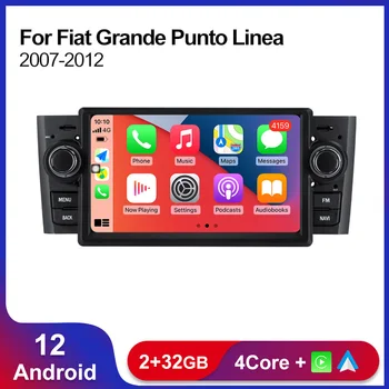 Android 12 Carplay Araba Radyo İçin Ekran İle Fiat Grande Punto Linea 2007-2012 Autoradio GPS Navigasyon BT Araba Multimedya Oynatıcı