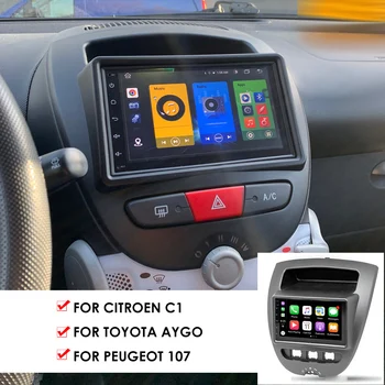 Android 13 Araba Radyo Peugeot 107 İçin 1 Toyota Aygo Citroen C1 2005-14 Stereo GPS Navigasyon Multimedya Oynatıcı Kafa Ünitesi