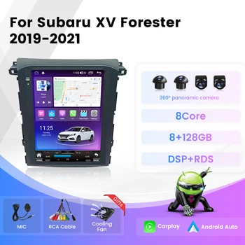 Android IPS Subaru XV Forester 2018 İçin 2019 2020 2021 Tesla Tarzı Ekran Araba Radyo Multimedya Video Oynatıcı GPS Navi Carplay
