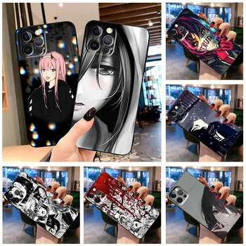 Anime Kız Kolaj telefon kılıfı için Apple iPhone 14 13 12 11 SE XS XR X 7 8 6 mini Artı Pro MAX 2020 siyah Kapak