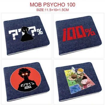 Anime Mob Psiko 100 Logo Cüzdan Erkek Kız Butik Çanta Hediyeler Yeni Tuval Cüzdan kredi kartı cüzdanı
