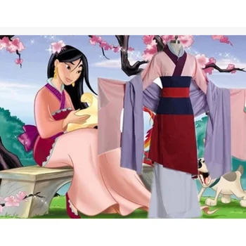 Anime Mulan Kostüm Bayan Çocuklar Çin Hanfu Kostüm Prenses Elbise Deluxe Yetişkin Cosplay Cadılar Bayramı Karnaval Parti için