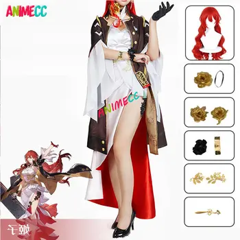 ANİMECC Himeko Honkai Yıldız Demiryolu Cosplay Kostüm Peruk Anime Oyunu Seksi Elbise Cadılar Bayramı Karnaval Cosplay Parti Kadın Kadın XS-XXXL