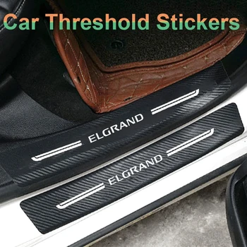 Araba Aksesuarları Kapı Eşiği İtişme Scratch Çıkartmalar Nissan Elgrand Logo Bagaj Eşiği koruyucu film Su Geçirmez Çıkartmaları