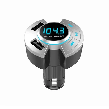 Araba FM Verici Mp3 Çalar Bluetooth Uyumlu 5.0 Bellek Çift USB 2.1 A araba şarjı Desteği Gürültü Azaltma TF Kart Araç Kiti