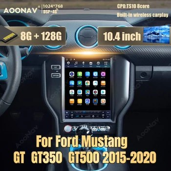 araba radyo 2din Android Mustang GT GT350 GT500 2015-2020 araba multimedya oynatıcı Stereo alıcısı GPS navigasyon başkanı Ünitesi