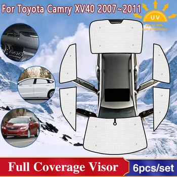 Araba Tam Kapsama Güneş Şemsiyeleri Toyota Camry İçin XV40 2007 2008 2009 2010 2011 Güneş Koruma Cam Shaby Visor Araba Aksesuarları