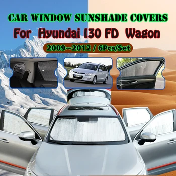 Araba Tam Kapsama Güneşlik Hyundai İ30 İ30CW FD Vagon 2009 ~ 2012 Anti-UV Güneş Koruyucu Pencere Güneşlik Kapak Oto Aksesuarları