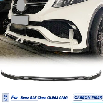 Araba Ön ÖN TAMPON Karbon Fiber Mercedes-benz GLE Sınıf GLE63 AMG 2015-2018 İçin Ön ÖN TAMPON Önlük Çene Koruyucu