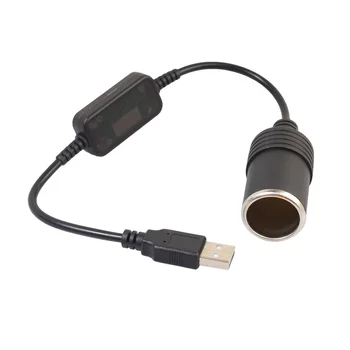 Araç Çakmak Soket USB 5V İçin 12V Dönüştürücü Adaptör Kablolu Denetleyici fiş konnektörü Adaptörü Oto İç Aksesuarları