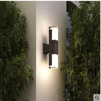 Bahçe lambası led dış ışık su geçirmez duvar lambası modern minimalist yaratıcı dış duvar lambası villa balkon dış duvar lambası