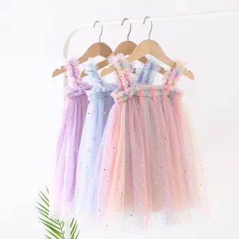 Bebek Kız Elbise Gökkuşağı Renkli yaz elbisesi Yürüyor Çocuk Jartiyer Elbise Bebek Tutu Elbiseler Çocuk Doğum Günü Prenses Elbise