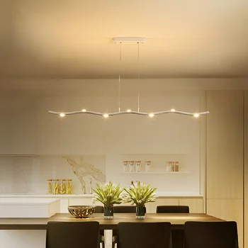 Beyaz Modern Led kolye ışıkları yemek odası için asılı lamba süspansiyon iskandinav lamba armatür sarkan lamba armatürleri