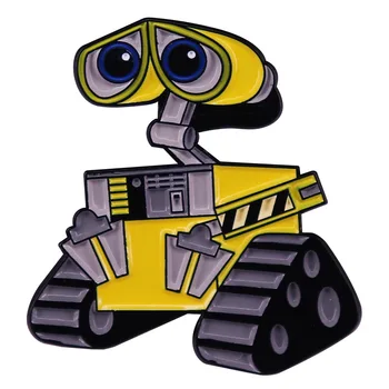 Bilim Kurgu Filmleri Robot WALL-E Metal Broş Rozeti moda mücevherat Sırt Çantası Aksesuar Hediyeler