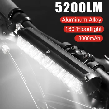 Bisiklet ışık ön su geçirmez LED el feneri bisiklet ışığı şarj edilebilir 5200Lm far USB şarj MTB yol bisiklet aksesuarları