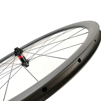 BİTRANZ Merkezi Kilit Yol Disk karbon ön tekerlek 30mm yükseklik 700C kattığı jant 24mm genişlik Düz kafa bisiklet tekerlekleri 24 28 ışınları
