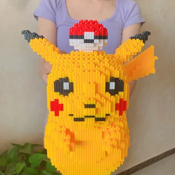 Blokları 5210 adet / takım Pokemon Yapı Anime Pikachu Elmas Oyunları Mikro Modeli Mini Tuğla Rakamlar Dekompresyon Oyuncaklar Çocuklar İçin Hediye