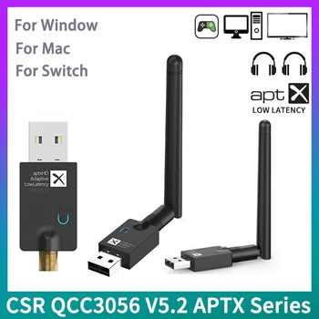Bluetooth 5.2 kablosuz AV alıcısı-vericisi aptX Düşük Gecikme Bluetooth Kablosuz Verici İçin mikrofon Adaptörü İle Nintendo Anahtarı PS4 TV PC