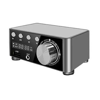 Bluetooth Dijital güç amplifikatörü Kurulu D Sınıfı ses amplifikatörleri Mini HiFi Stereo Ateş Ses MP3 Çalar Gümüş